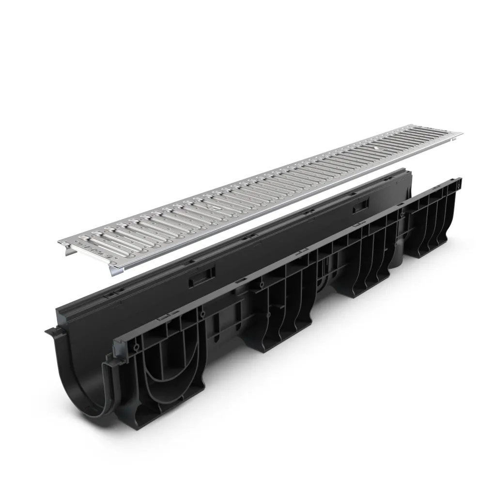 Ereszcsatorna-készlet PP ALAP LN100 Hext.150 rács OZ A15 1000x156x150 (08015020101)