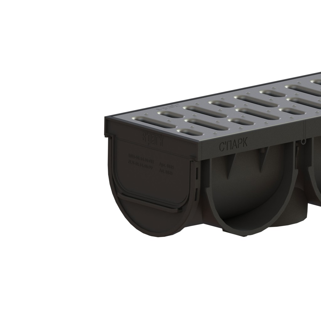 Ereszcsatorna készlet PP EASY 3 LN100 Hext.100 grill OZ A15 1000x125x100 (088201)