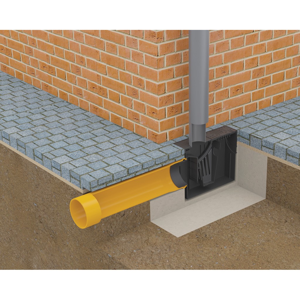 Kandallókészlet PP EASY lefolyócső 314x140x221 szürke D. Lefolyócső 90/110 D. out110 Vízszintes A15 (817008-G)