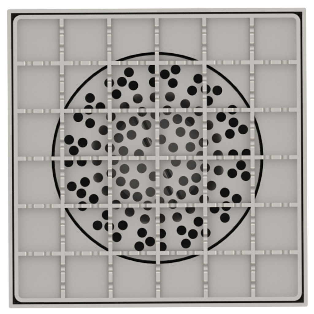 ROZSDAMENTES szifon 150x150, csúszásmentes grillsütő típusú függőleges kimenettel DN110 L15 151x151x130 (0525.10.11.3.3-1-EU)