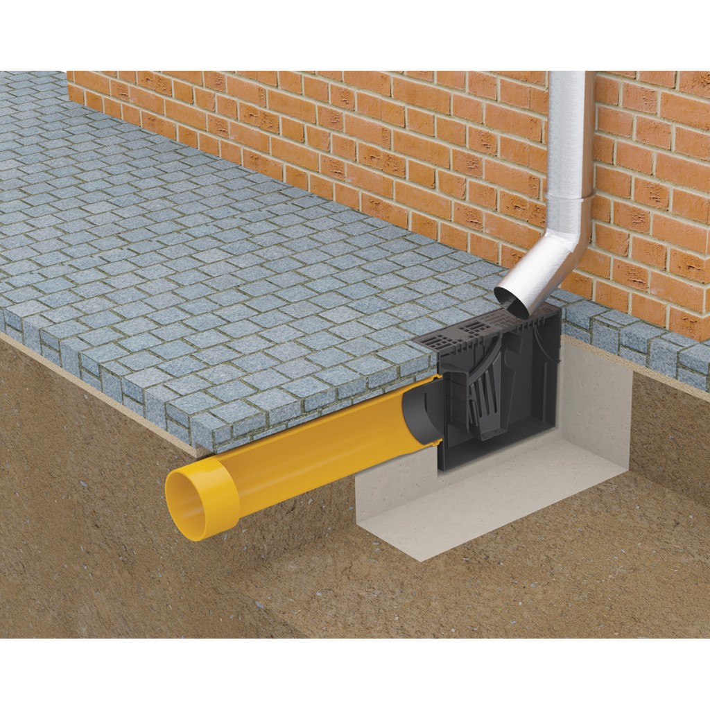 Kandallókészlet PP EASY lefolyócső 314x140x221 barna D. Lefolyócső 90/110 D.out110 Vízszintes A15 (817008-M)