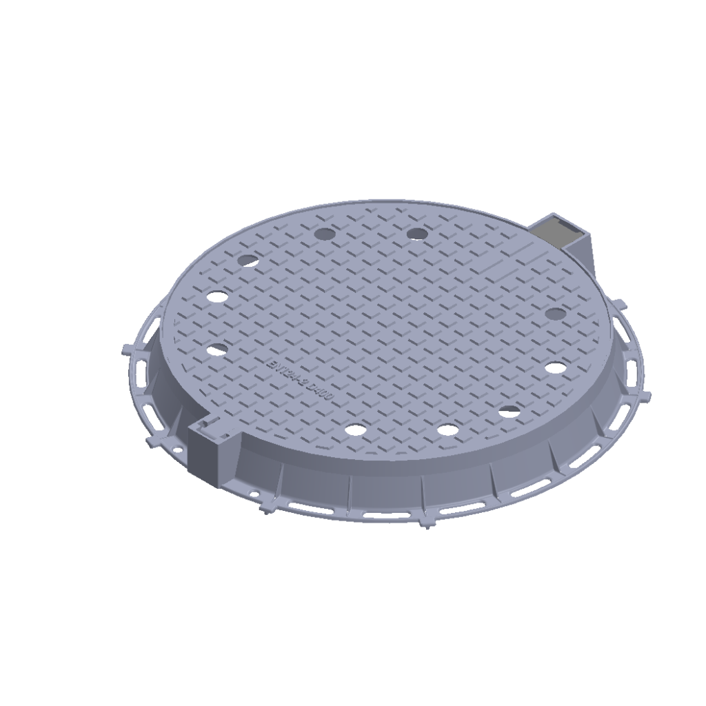 Öntöttvas URBAN burkolat kerek EUROPE D.950 PL.800 szellőző D400 zárral (1073-0004-1)