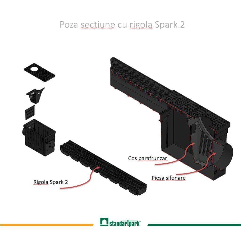 Kandallókészlet PP EASY lefolyócső 314x140x221 barna D. Lefolyócső 90/110 D.out110 Vízszintes A15 (817008-M)