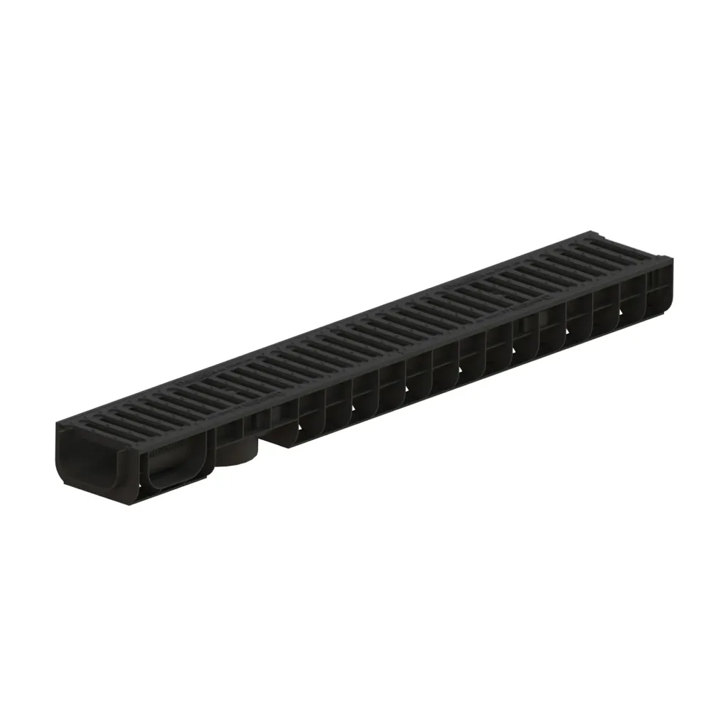 PP ereszcsatorna-készlet ALAP LN100 Hext.80 PP rács résekben A15 1000x156x80 (08008020819)