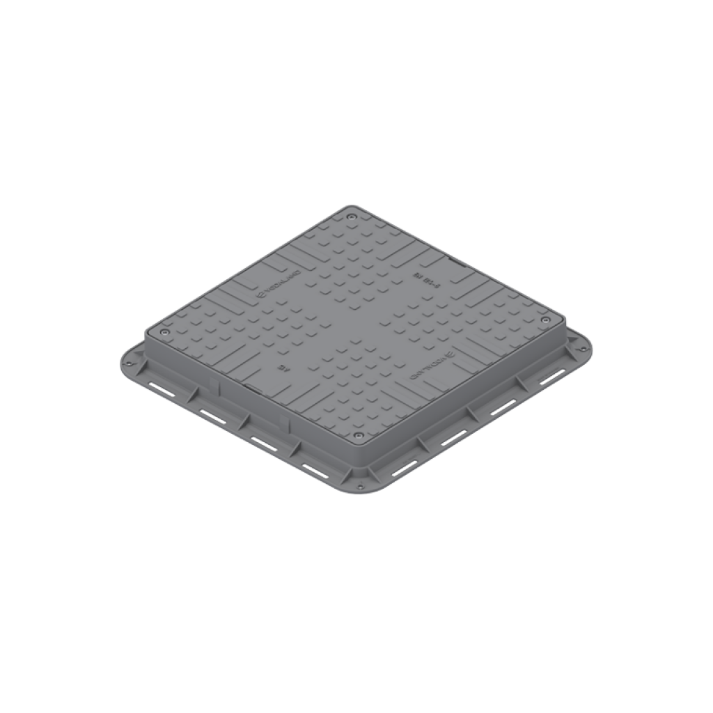 Burkolat PP URBAN Szürke négyzet nem test 700x700 PL.550x550 Hext.80 4 db rögzítővel A15 (35487-24)